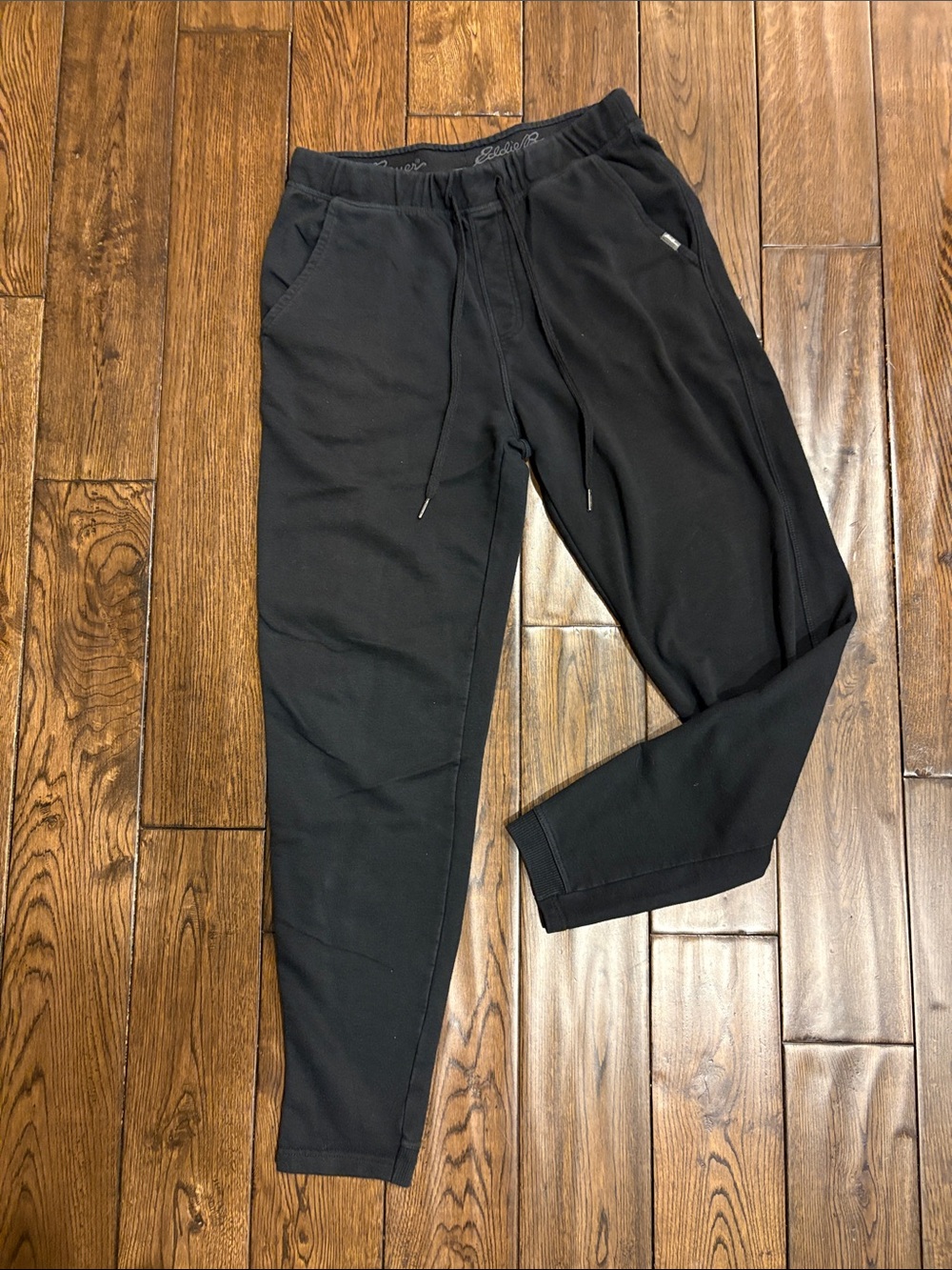 Eddie Bauer Black Drawstring Jogger Sweatpants